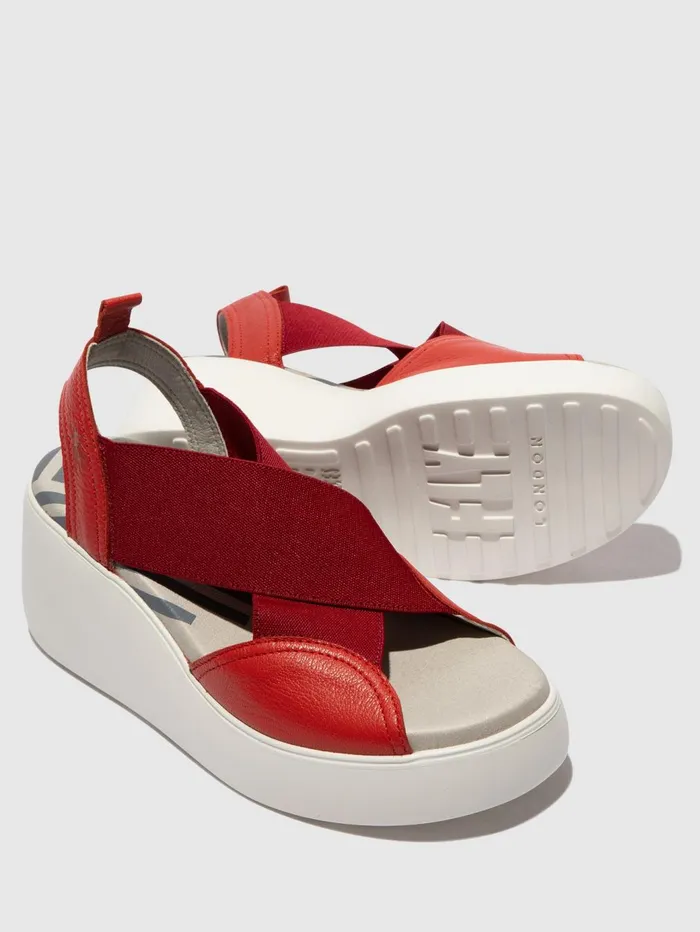Elasticated Sandals DAIF216FLY DEVIL RED Women Fly London Sandals