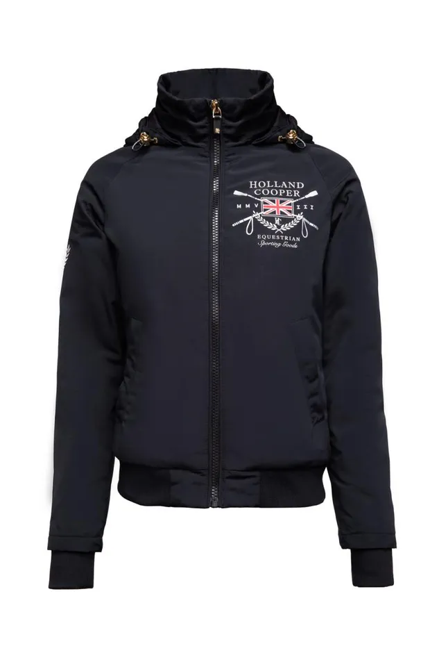 Equestrian Jackets Holland Cooper Team Waterproof Jacket Ink Navy Silver Equestrian Jackets Holland Cooper Team Waterproof Jacket Ink Navy Silver