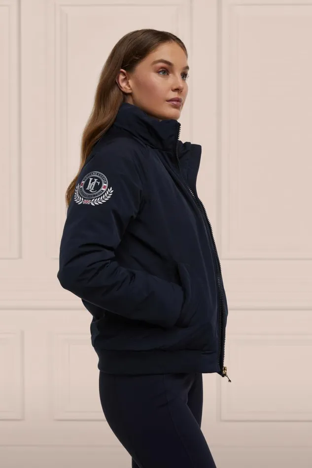 Equestrian Jackets Holland Cooper Team Waterproof Jacket Ink Navy Silver Equestrian Jackets Holland Cooper Team Waterproof Jacket Ink Navy Silver