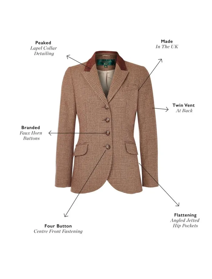 Equestrian Jackets Holland Cooper Tweed Riding Jacket Tawny Brown