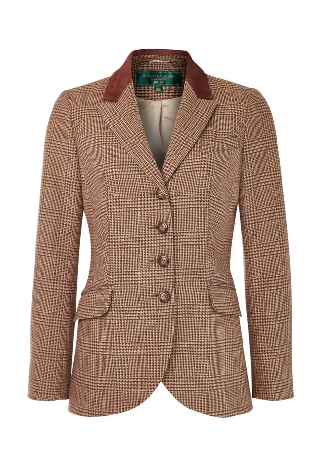 Equestrian Jackets Holland Cooper Tweed Riding Jacket Tawny Brown