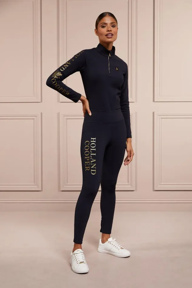 Equestrian Leggings Holland Cooper Halcot Thermal Legging Ink Navy