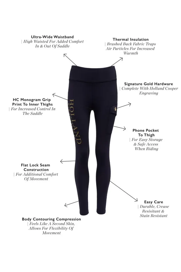 Equestrian Leggings Holland Cooper Halcot Thermal Legging Ink Navy Equestrian Leggings Holland Cooper Halcot Thermal Legging Ink Navy