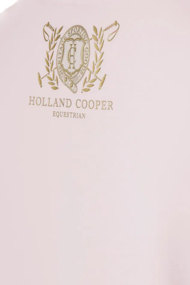 Equestrian Polo Shirts and Tees Holland Cooper Training VNeck Tee Blush Equestrian Polo Shirts and Tees Holland Cooper Training VNeck Tee Blush