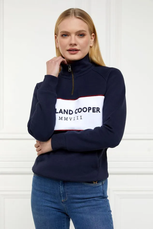 EquestrianWomen Hoodies and Sweatshirts Holland Cooper Sporting Heritage Zip Henley Ink Navy EquestrianWomen Hoodies and Sweatshirts Holland Cooper Sporting Heritage Zip Henley Ink Navy