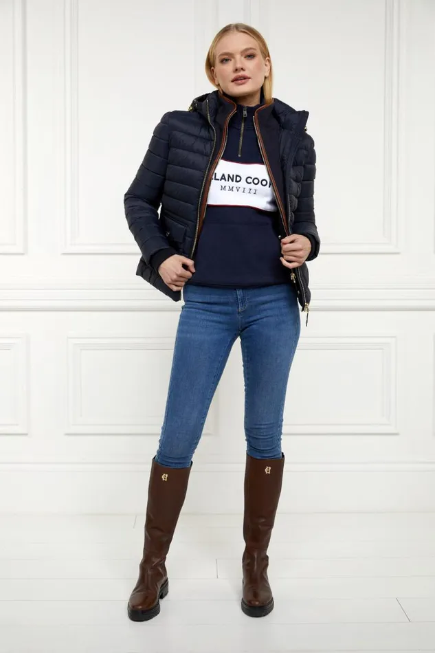 EquestrianWomen Hoodies and Sweatshirts Holland Cooper Sporting Heritage Zip Henley Ink Navy EquestrianWomen Hoodies and Sweatshirts Holland Cooper Sporting Heritage Zip Henley Ink Navy