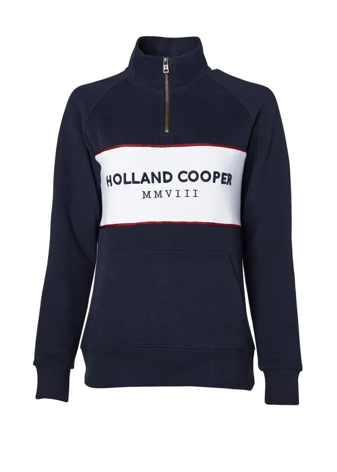 EquestrianWomen Hoodies and Sweatshirts Holland Cooper Sporting Heritage Zip Henley Ink Navy EquestrianWomen Hoodies and Sweatshirts Holland Cooper Sporting Heritage Zip Henley Ink Navy