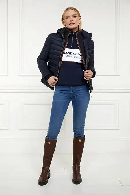 EquestrianWomen Hoodies and Sweatshirts Holland Cooper Sporting Heritage Zip Henley Ink Navy EquestrianWomen Hoodies and Sweatshirts Holland Cooper Sporting Heritage Zip Henley Ink Navy