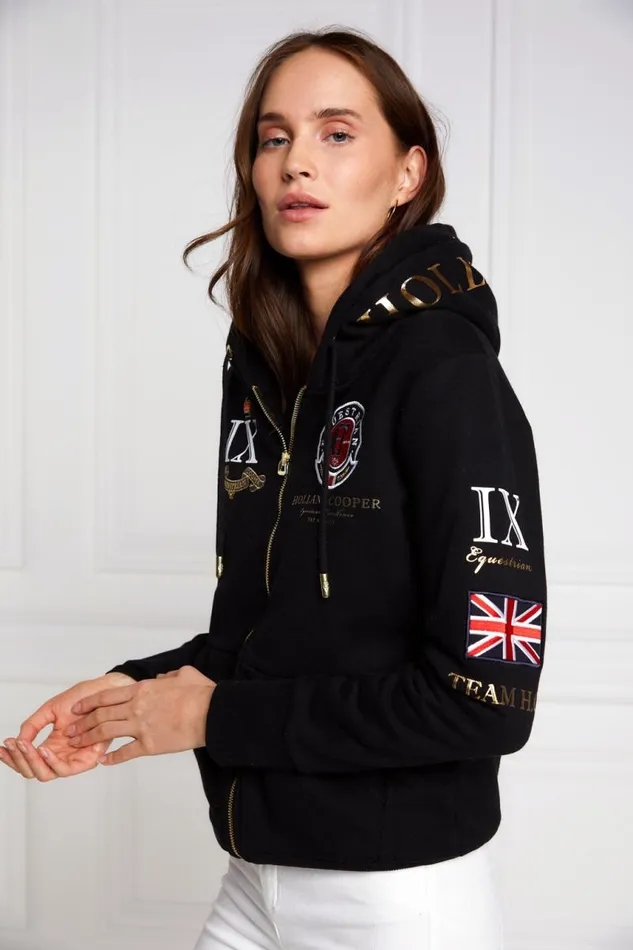 EquestrianWomen Hoodies and Sweatshirts Holland Cooper Team Hoodie Black EquestrianWomen Hoodies and Sweatshirts Holland Cooper Team Hoodie Black