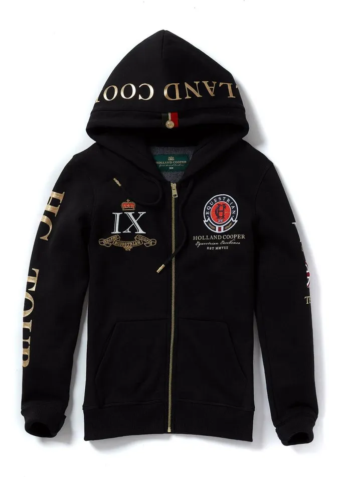 EquestrianWomen Hoodies and Sweatshirts Holland Cooper Team Hoodie Black EquestrianWomen Hoodies and Sweatshirts Holland Cooper Team Hoodie Black