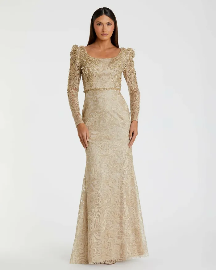 Evening Gowns Gold Embroidered Lace Applique Shoulder Detail Trumpet Gown Light Gold 8211 Mac Duggal Women Evening Gowns Gold Embroidered Lace Applique Shoulder Detail Trumpet Gown Light Gold 8211 Mac Duggal Women