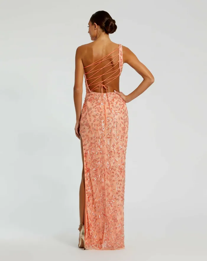 Evening Gowns Women Mac Duggal Mac Duggal Embellished Mesh Column Prom Dress Peach Evening Gowns Women Mac Duggal Mac Duggal Embellished Mesh Column Prom Dress Peach