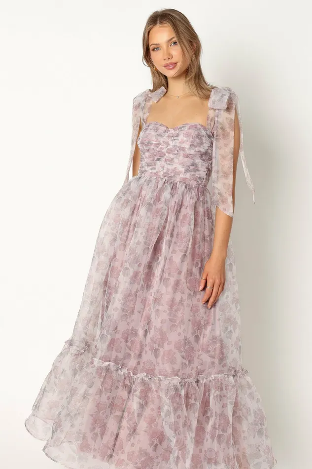 Event Dresses Petal and Pup Women Floret Midi Dress Dark Purple
