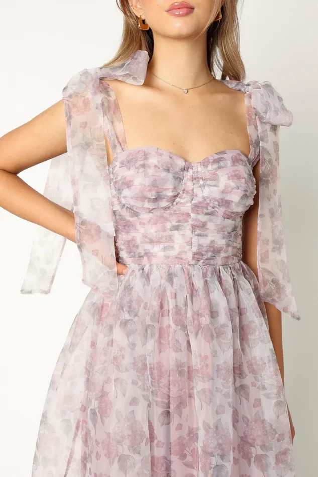 Event Dresses Petal and Pup Women Floret Midi Dress Dark Purple