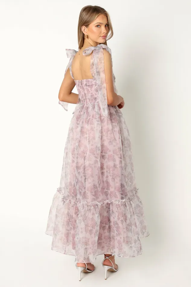 Event Dresses Petal and Pup Women Floret Midi Dress Dark Purple