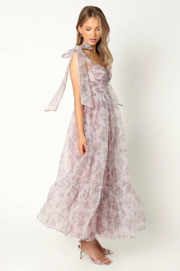 Event Dresses Petal and Pup Women Floret Midi Dress Dark Purple