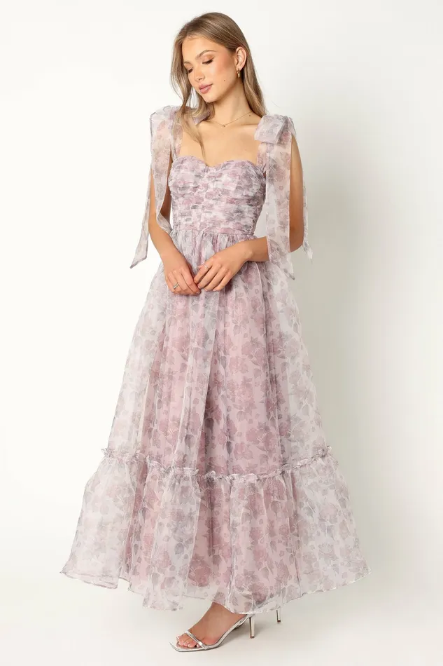 Event Dresses Petal and Pup Women Floret Midi Dress Dark Purple