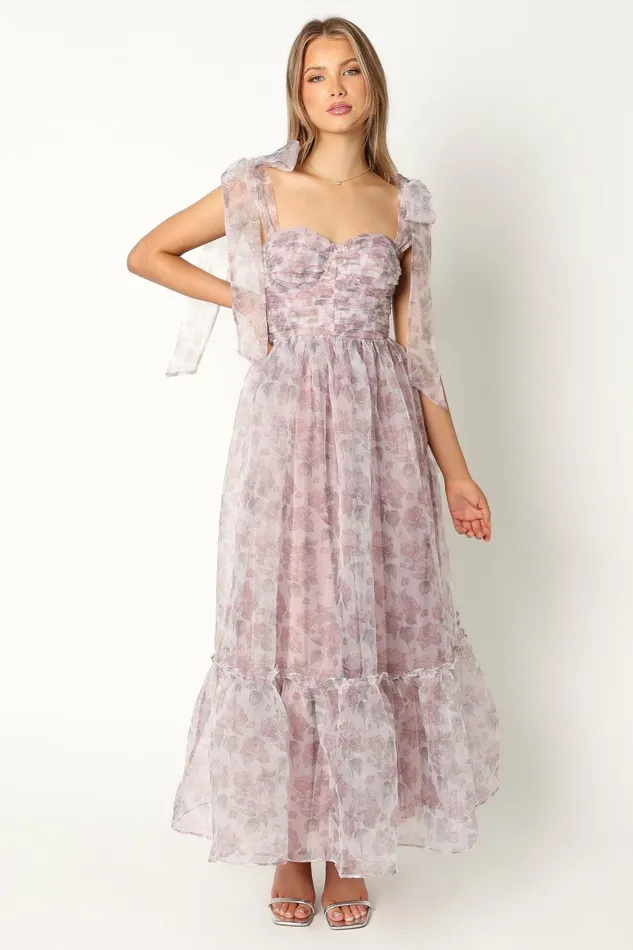 Event Dresses Petal and Pup Women Floret Midi Dress Dark Purple