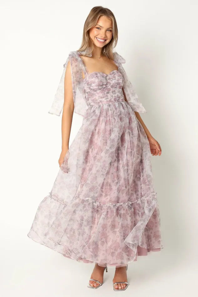Event Dresses Petal and Pup Women Floret Midi Dress Dark Purple