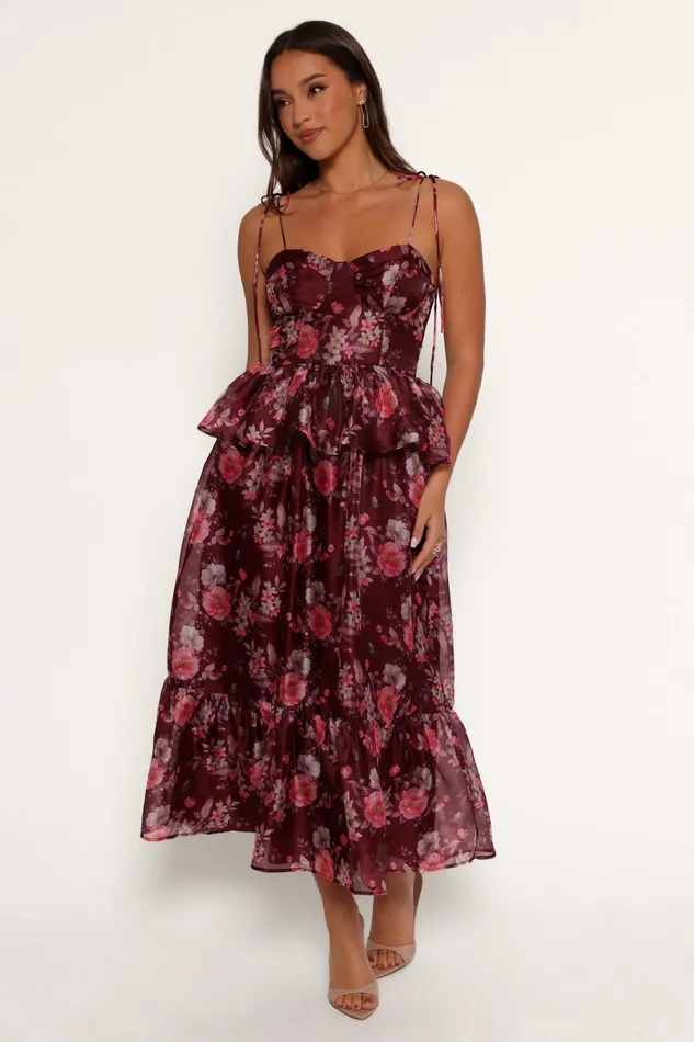 Event Dresses Women Petal and Pup Mazy Midi Dress PurpleMagenta
