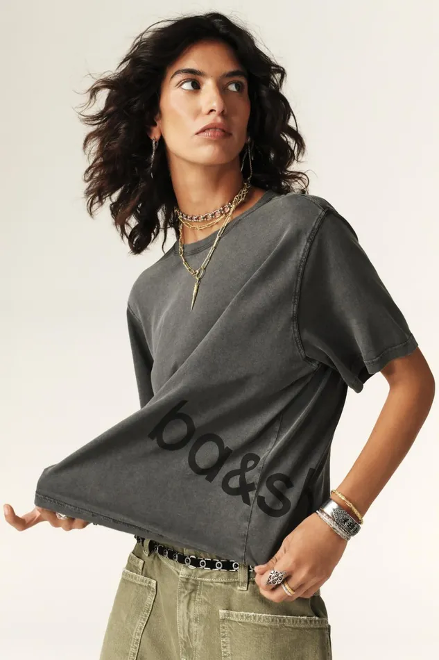 Faded TShirt Benjamin Gray Women Baandsh TShirts and Tank Tops