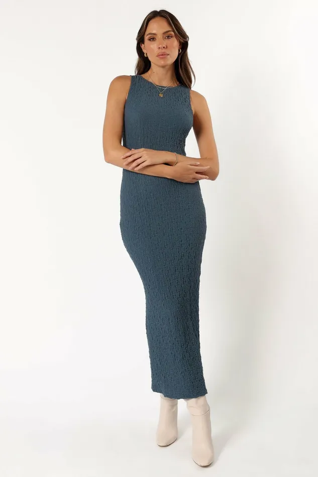 Fall Dresses Petal and Pup Women Clark Maxi Dress Charcoal