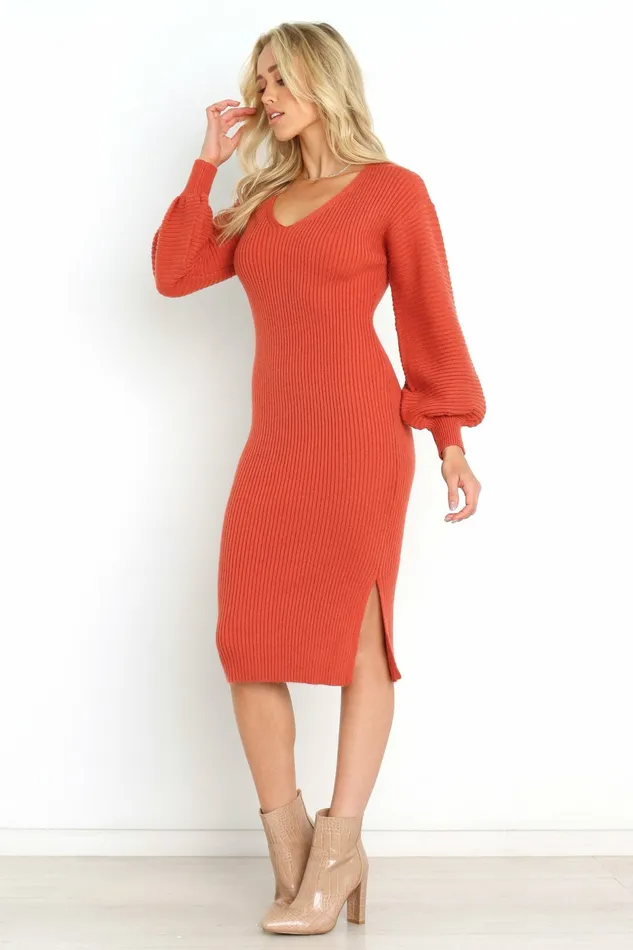 Fall Dresses Women Petal and Pup Caledonia Dress Rust