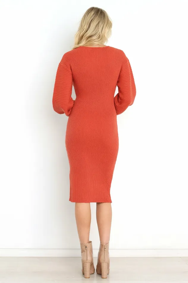 Fall Dresses Women Petal and Pup Caledonia Dress Rust