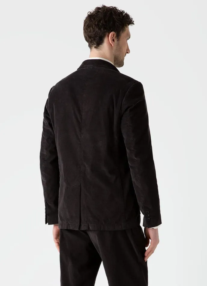 Fine Corduroy Blazer Coffee Men SUNSPEL Jackets and Coats