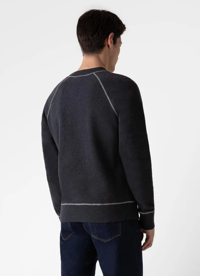 Fleeceback Sweatshirt Charcoal Melange Men SUNSPEL Sweatshirts and Sweatpants