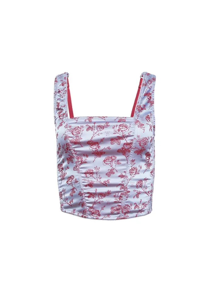 Fleur Du Mal Bustiers and Bra Tops Rose Jacquard Corset Top Blue Mist 8211 Women Fleur Du Mal Bustiers and Bra Tops Rose Jacquard Corset Top Blue Mist 8211 Women
