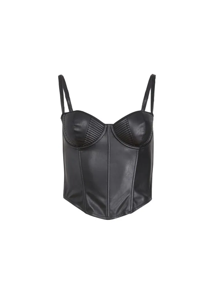 Fleur Du Mal Bustiers and Bra Tops Vegan Leather Bustier Top Black 8211 Women Fleur Du Mal Bustiers and Bra Tops Vegan Leather Bustier Top Black 8211 Women