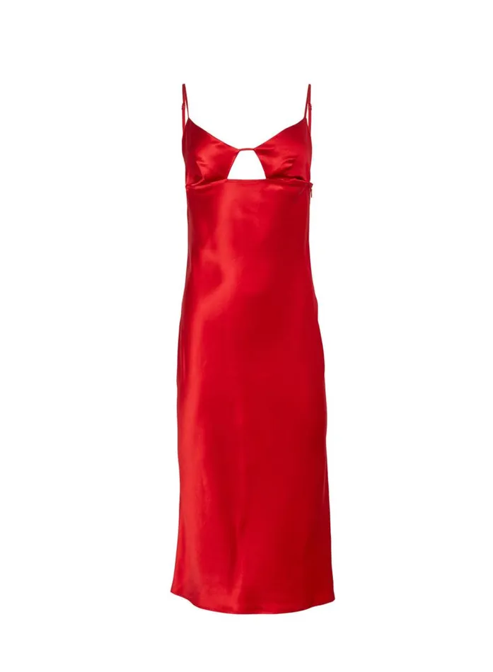 Fleur Du Mal Dresses Keyhole Slip Dress Rouge 8211 Women