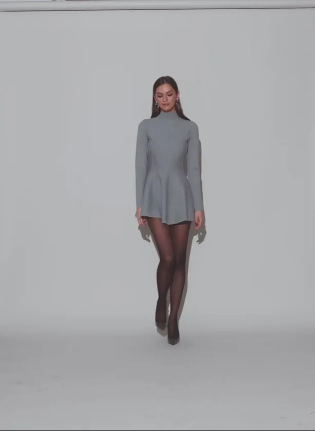 Fleur Du Mal Dresses Long Sleeve Flared Corset Dress Heather Grey 8211 Women Fleur Du Mal Dresses Long Sleeve Flared Corset Dress Heather Grey 8211 Women
