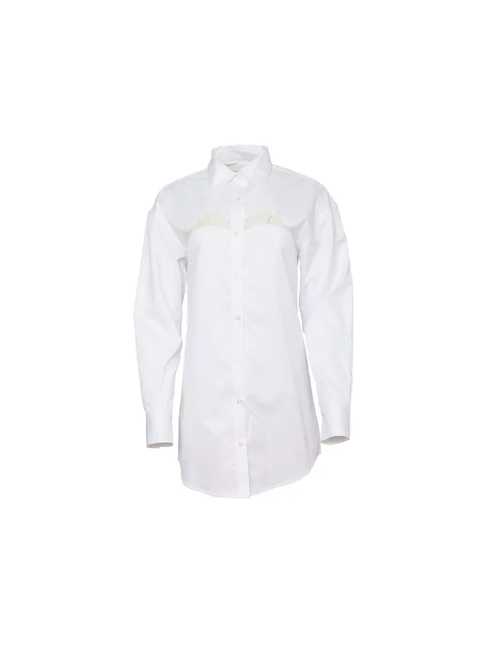 Fleur Du Mal Dresses Poplin Shirt Dress White 8211 Women Fleur Du Mal Dresses Poplin Shirt Dress White 8211 Women