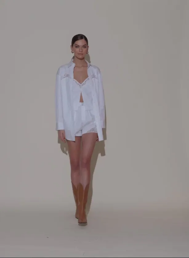 Fleur Du Mal Dresses Poplin Shirt Dress White 8211 Women Fleur Du Mal Dresses Poplin Shirt Dress White 8211 Women