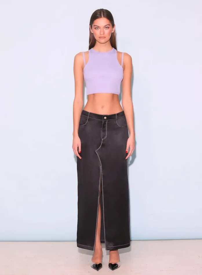 Fleur Du Mal Knitwear Strappy Ribbed Tank Lavender Blue 8211 Women Fleur Du Mal Knitwear Strappy Ribbed Tank Lavender Blue 8211 Women