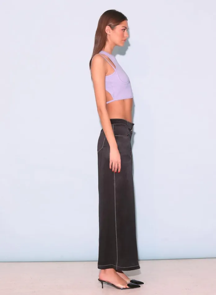 Fleur Du Mal Knitwear Strappy Ribbed Tank Lavender Blue 8211 Women Fleur Du Mal Knitwear Strappy Ribbed Tank Lavender Blue 8211 Women