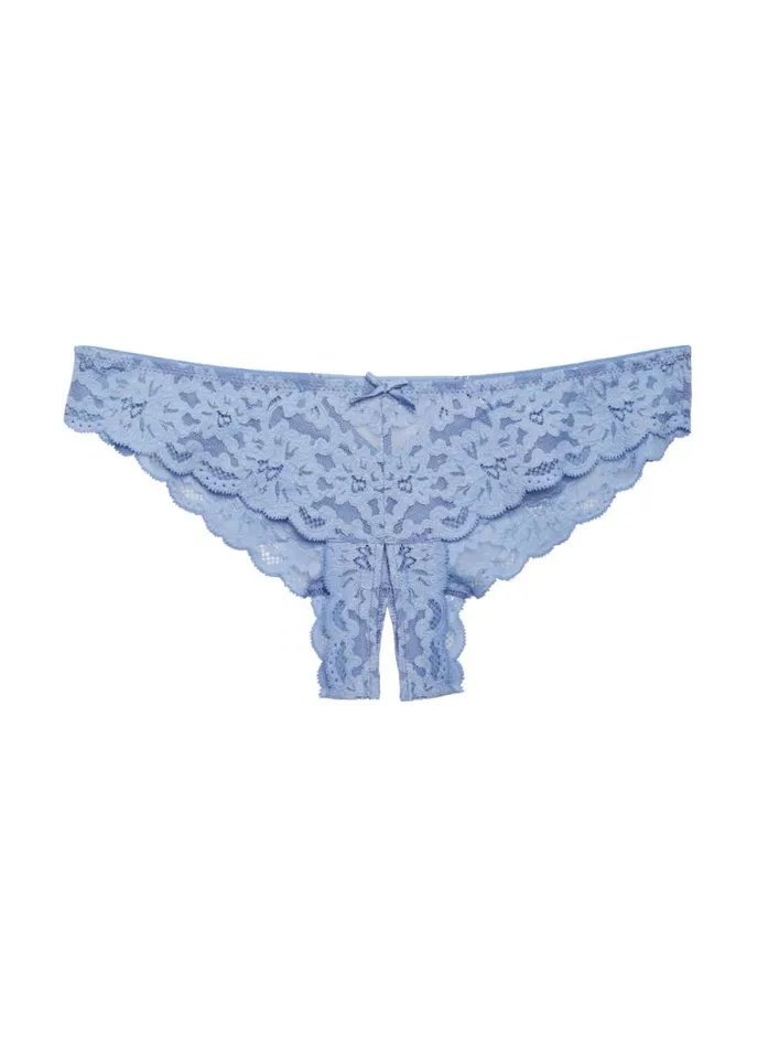 Fleur Du Mal Pleasure Charlotte Crotchless Panty Ciel 8211 Women