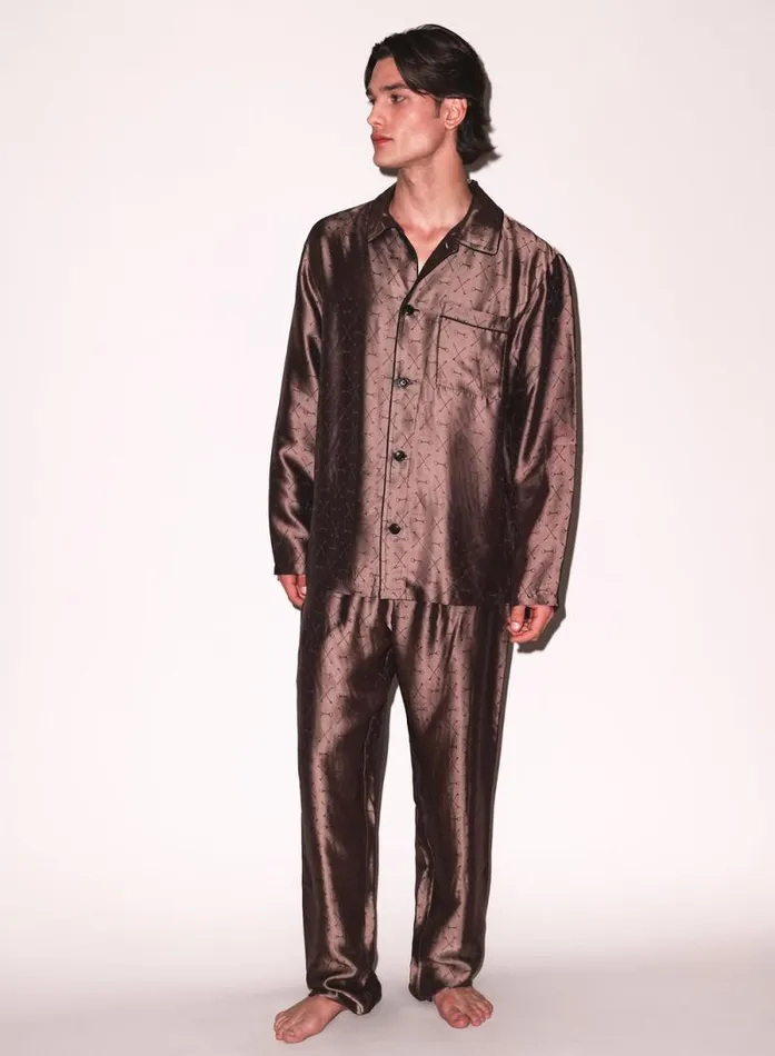 Fleur Du Mal Sleepwear Men039s Jacquard PJ Top Shroom 8211 Women Fleur Du Mal Sleepwear Men039s Jacquard PJ Top Shroom 8211 Women