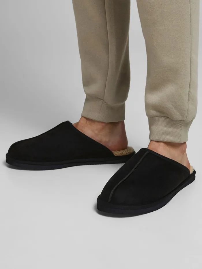 Flip Flops and Sandals JACK and JONES Mens MICROFIBER SLIPPERS Black Black Popular Flip Flops and Sandals JACK and JONES Mens MICROFIBER SLIPPERS Black Black Popular