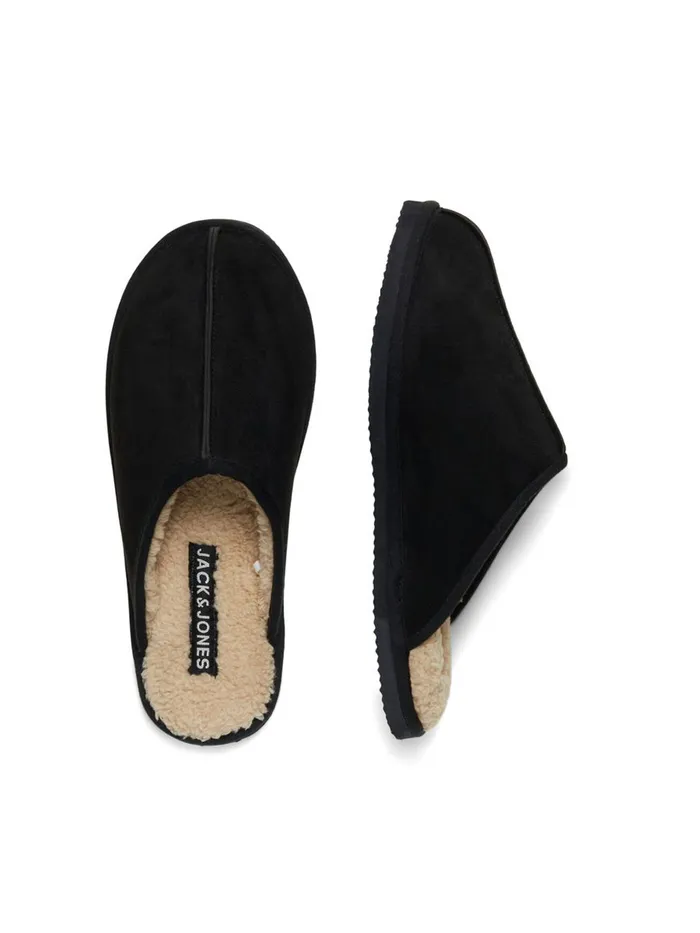 Flip Flops and Sandals JACK and JONES Mens MICROFIBER SLIPPERS Black Black Popular
