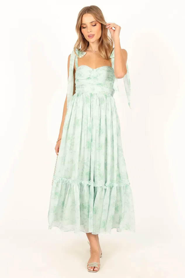 Floral Dresses Floret Midi Dress Sage Petal and Pup Women