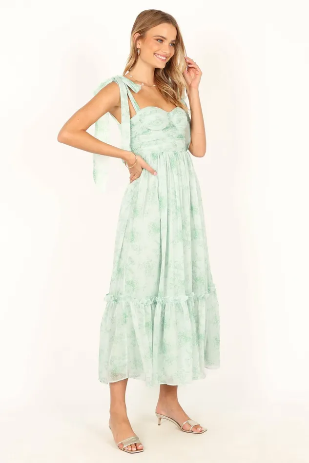 Floral Dresses Floret Midi Dress Sage Petal and Pup Women