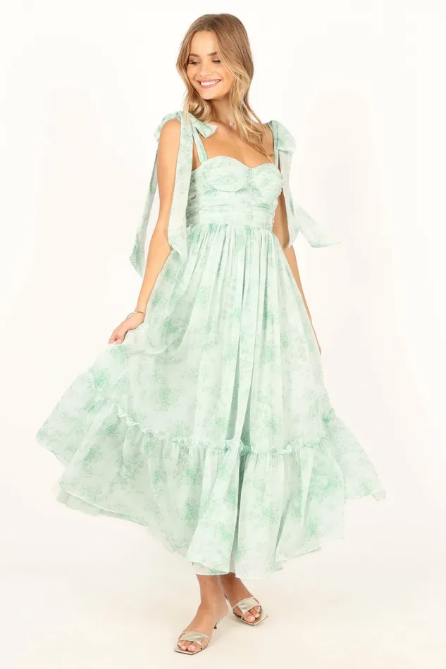 Floral Dresses Floret Midi Dress Sage Petal and Pup Women