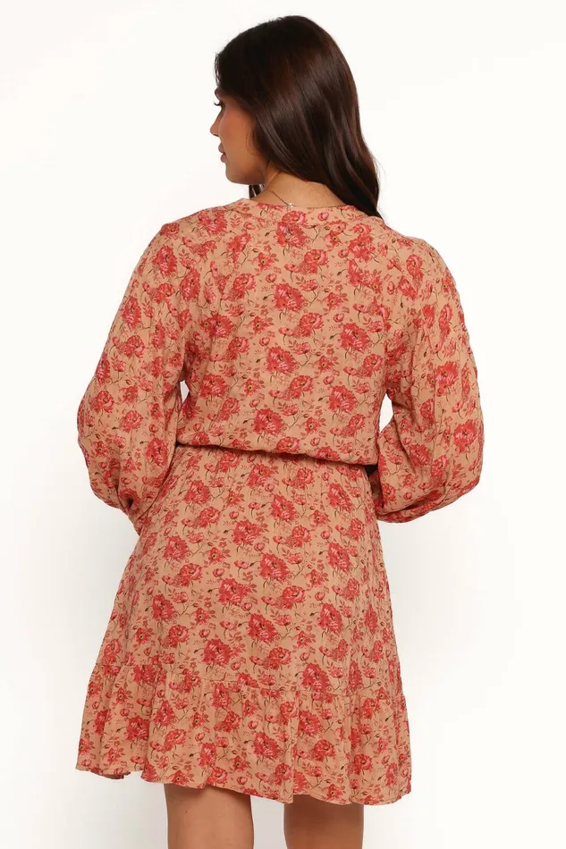 Floral Dresses Petal and Pup Women Marti Mini Dress Tan Floral