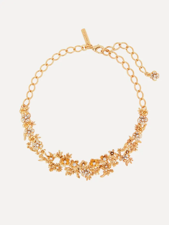 Flower Garden Necklace Gold Women Oscar De La Renta Necklaces