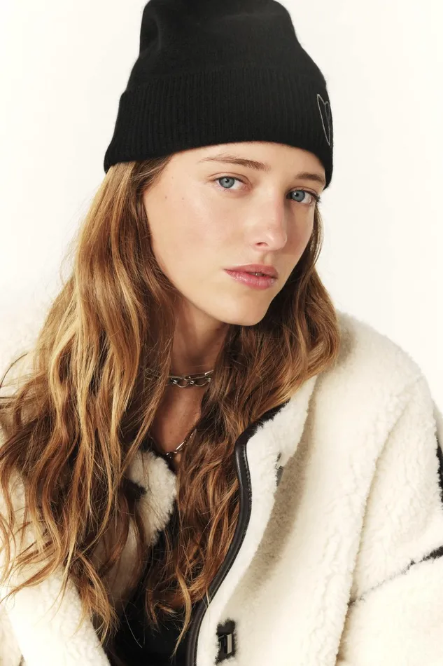 FoldedEdge Knit Cap Cobo Yellow Women Baandsh Scarves and Beanies