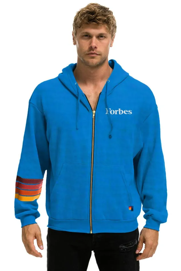 Forbes 23 Relaxed Zip Hoodie 8211 Ocean WomenMen Aviator Nation Hoodies