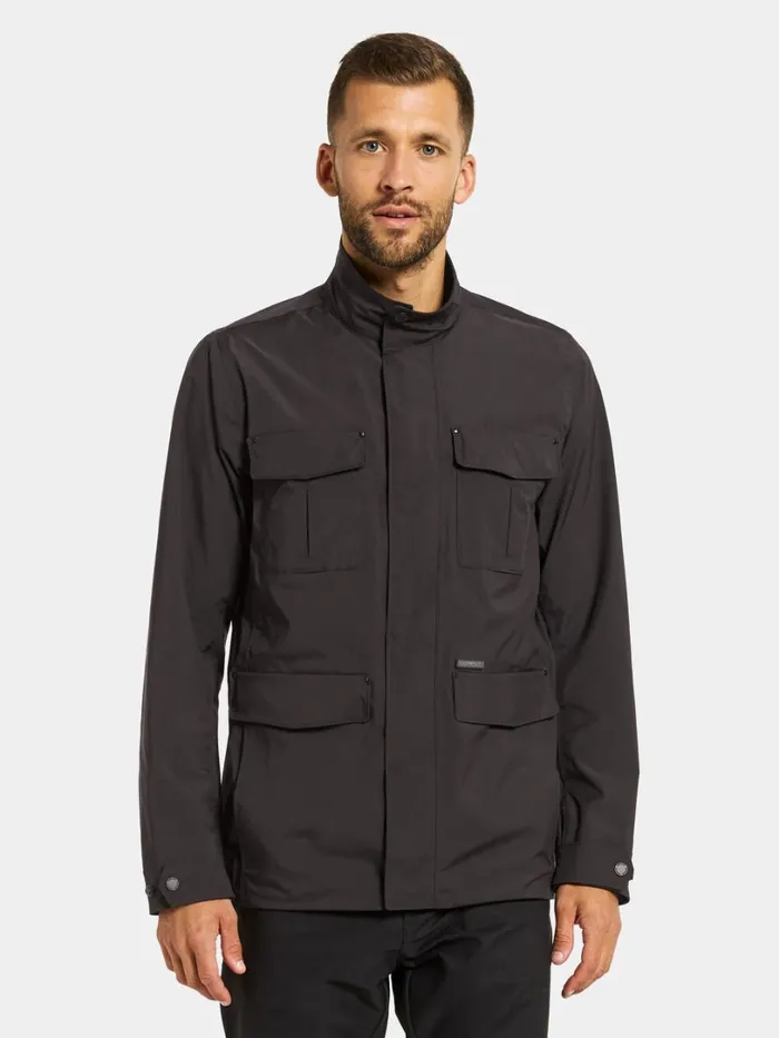 Frank Jacket Black Men Didriksons Lightweight Jackets
